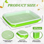 16 Pcs Seed Sprouter Tray with Drain Holes Nursery Tray Seed Germination Propagation Trays Healthy Wheatgrass Microgreens Growing Trays Grower Storage Sprouting Tray Growing Kit for Garden Home